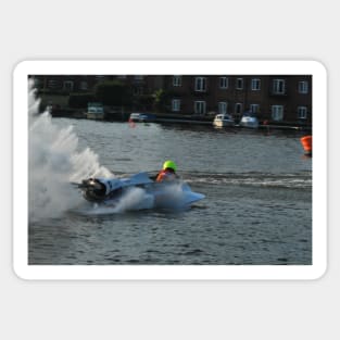 Powerboat Racing at Oulton Broad - Hydroplanes - Wayne Turner Sticker